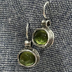 Silpada Sterling Silver Daintree Earrings Green Quarts W1455